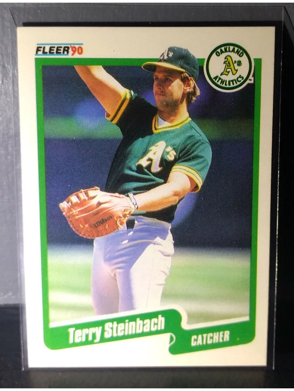 1990 Terry Steinbach Fleer Baseball Card #20